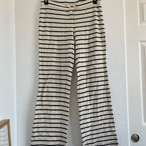 Tory Burch Wide stipe leg pants
